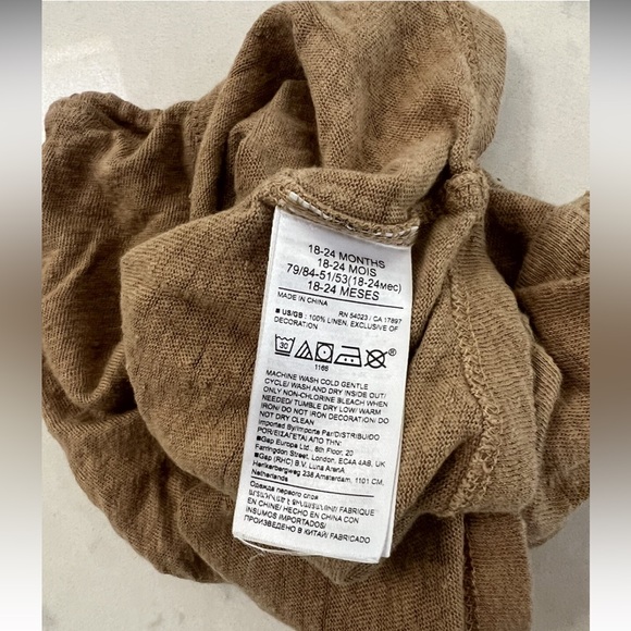 Banana Republic Baby Linen Tank- Camel, 18-24m - Picture 4 of 6